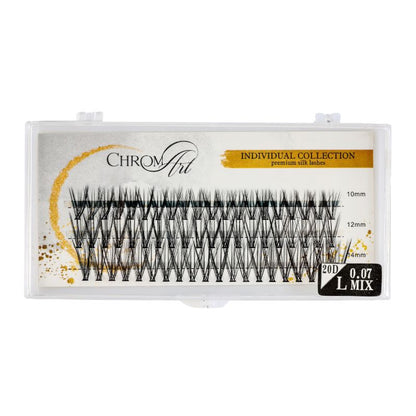 ChromArt Premium Silk Lashes - Curl L - MIX - 60 ciuffetti